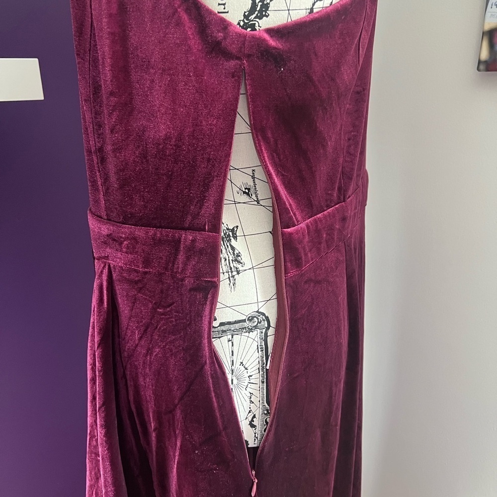 Inspr by Brittany Xavier One Shoulder Asymmetrical Velvety Dress - Picture 7 of 10